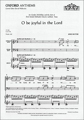 O be joyful in the Lord