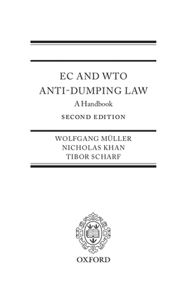 EC and WTO Anti-Dumping Law