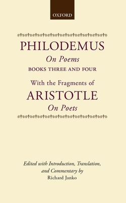 Philodemus, On Poems, Books 3-4