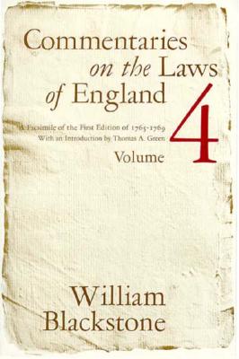 Commentaries on the Laws of England, Volume 4