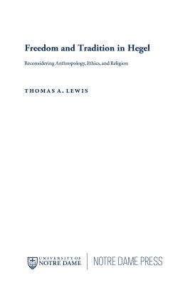 Freedom and Tradition in Hegel