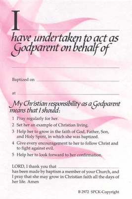 Godparent Card: Pink (2972)