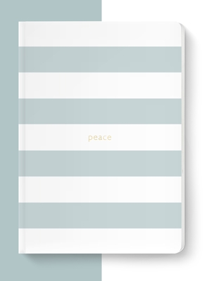 Spirit Stationery Striped A5 Notebook – Dusty Blue