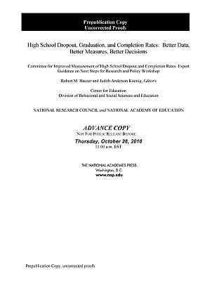 High School Dropout, Graduation, and Completion Rates