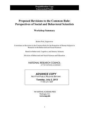 Proposed Revisions to the Common Rule