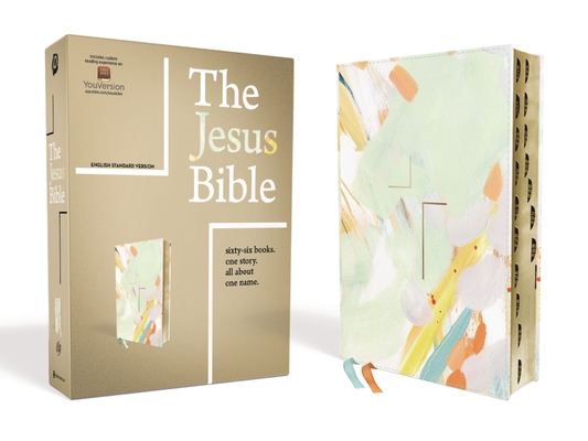 The Jesus Bible Artist Edition, ESV, Leathersoft, Multi-color/Teal, Thumb Indexed