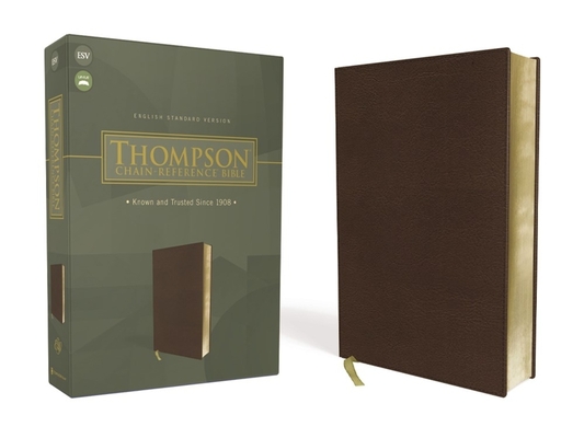 ESV, Thompson Chain-Reference Bible, Leathersoft, Brown, Red Letter