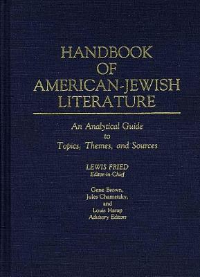 Handbook of American-Jewish Literature