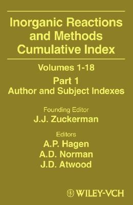 Inorganic Reactions and Methods, Cumulative Index, Part 1