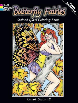 Butterfly Fairies Stained Glass Coloring Book