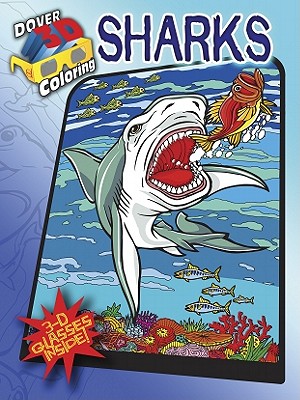 3-D Coloring Book - Sharks