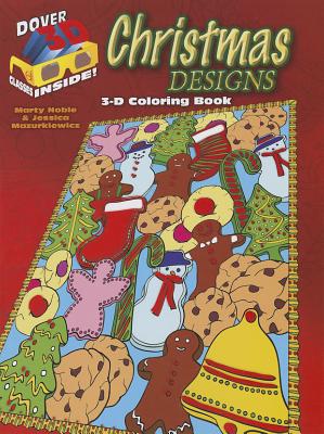 3-D Coloring Book - Christmas Designs