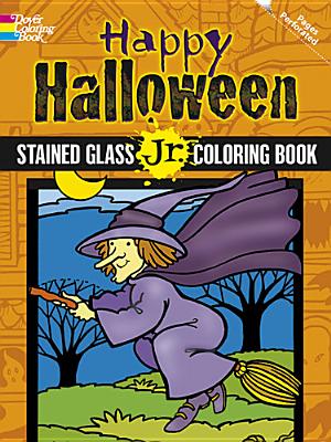 Happy Halloween Stained Glass Jr. Coloring Book