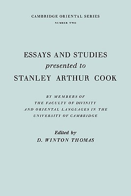 Essays and Studies Presented to Stanley Arthur Cook