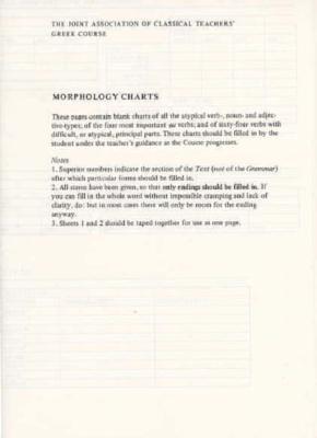 Reading Greek: Morphology Charts
