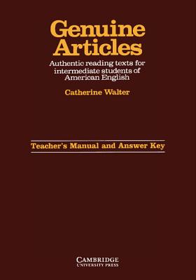 Genuine Articles Teacher's manual with key