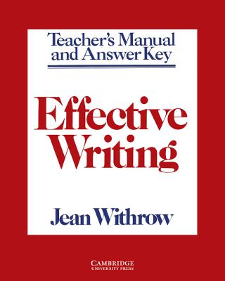 Effective Writing Teacher's manual