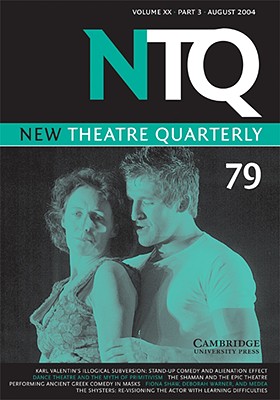 New Theatre Quarterly 79: Volume 20, Part 3