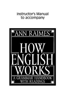 How English Works Instructor's Manual