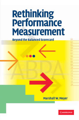 Rethinking Performance Measurement