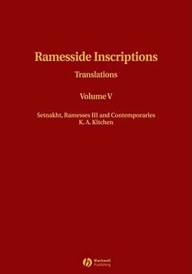 Ramesside Inscriptions, Setnakht, Ramesses III and Contemporaries