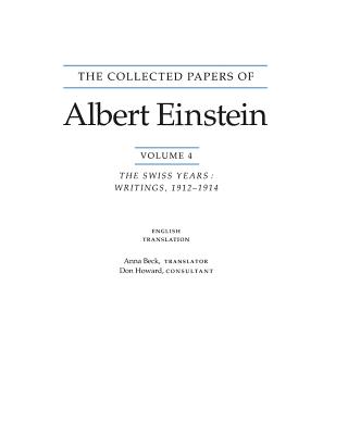 The Collected Papers of Albert Einstein, Volume 4 (English)