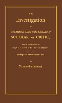 Investigation into Mr. Malone's Claim to Charter of Scholar