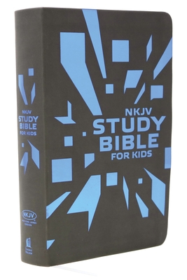 NKJV, Study Bible for Kids, Leatherflex, Grey/Blue