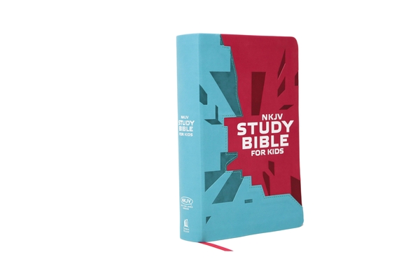 NKJV, Study Bible for Kids, Leatherflex, Pink/Teal