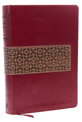 KJV Study Bible, Large Print, Leathersoft, Maroon/Brown, Red Letter