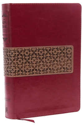 KJV Study Bible, Large Print, Leathersoft, Maroon/Brown, Thumb Indexed, Red Letter