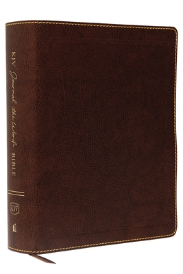 KJV, Journal the Word Bible, Large Print, Bonded Leather, Brown, Red Letter