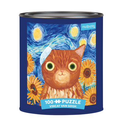 Puz 100 Tin Artsy Cat Vincat Van Go