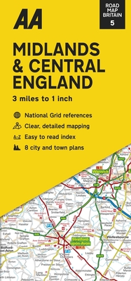 Road Map Midlands & Central England