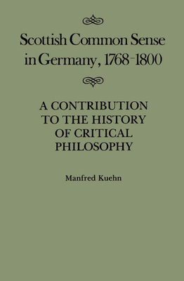 Scottish Common Sense in Germany, 1768-1800