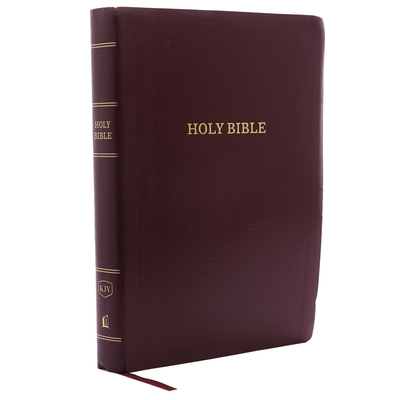 KJV Holy Bible, Giant Print Center-Column Reference Bible, Burgundy Leather-look, 53,000 Cross References,  Red Letter, Comfort Print: King James Version