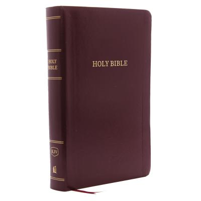 KJV Holy Bible, Personal Size Giant Print Reference Bible, Burgundy Leather-Look, 43,000 Cross References, Red Letter, Comfort Print: King James Version