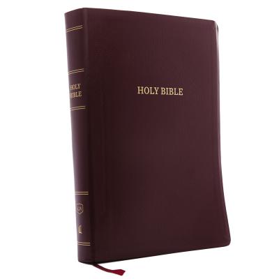 KJV Holy Bible,  Super Giant Print Reference Bible, Burgundy Leather-look, Thumb Indexed, 43,000 Cross References, Red Letter, Comfort Print: King James Version