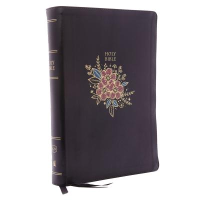 KJV Holy Bible, Super Giant Print Reference Bible, Deluxe Black Floral Leathersoft, 43,000 Cross References, Red Letter, Comfort Print: King James Version