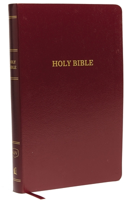 KJV, Thinline Reference Bible, Leather-Look, Burgundy, Red Letter, Comfort Print