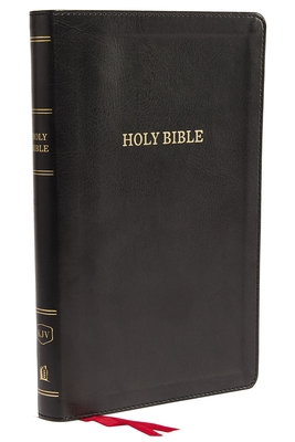 KJV, Deluxe Thinline Reference Bible, Leathersoft, Black, Thumb Indexed, Red Letter, Comfort Print