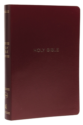 NKJV Holy Bible, Giant Print Center-Column Reference Bible, Burgundy Leather-look, 72,000+ Cross References, Red Letter, Comfort Print: New King James Version