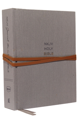 NKJV, Journal the Word Bible, Cloth over Board, Gray, Red Letter, Comfort Print