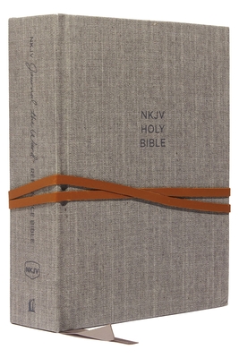 NKJV, Journal the Word Reference Bible, Cloth over Board, Gray, Red Letter, Comfort Print