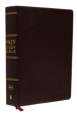 NKJV Study Bible, Premium Bonded Leather, Burgundy, Comfort Print