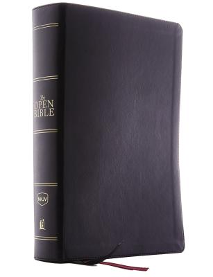 The NKJV, Open Bible, Leathersoft, Black, Red Letter, Comfort Print