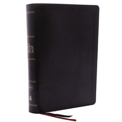 The KJV, Open Bible, Leathersoft, Black, Red Letter, Comfort Print