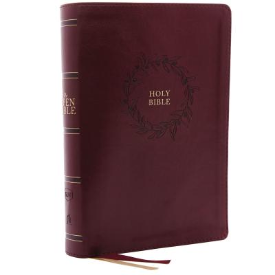 The KJV, Open Bible, Leathersoft, Burgundy, Red Letter, Comfort Print