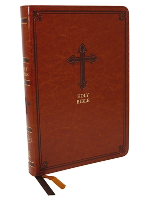 KJV, Thinline Bible, Large Print, Leathersoft, Brown, Red Letter, Comfort Print