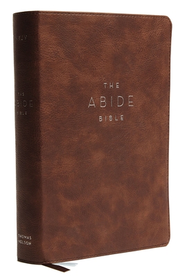 NKJV, Abide Bible, Leathersoft, Brown, Red Letter, Comfort Print